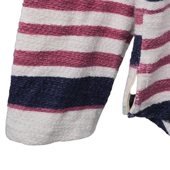 Indigo Poppy Women's Colorful Striped Haciendo Hooded Sweatshirt Size Large - Picture 4 of 9